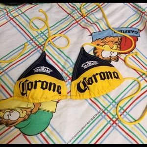 ☀️🍺 Vintage Rare Corona Padded Bikini Top🍺☀️
